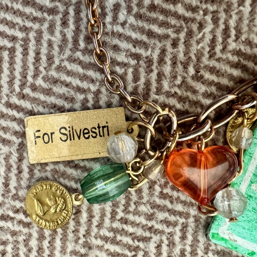 Vintage Karen Rossi for Silvestri Whimsical Shopping Statement Charm Bracelet - Picture 10 of 13